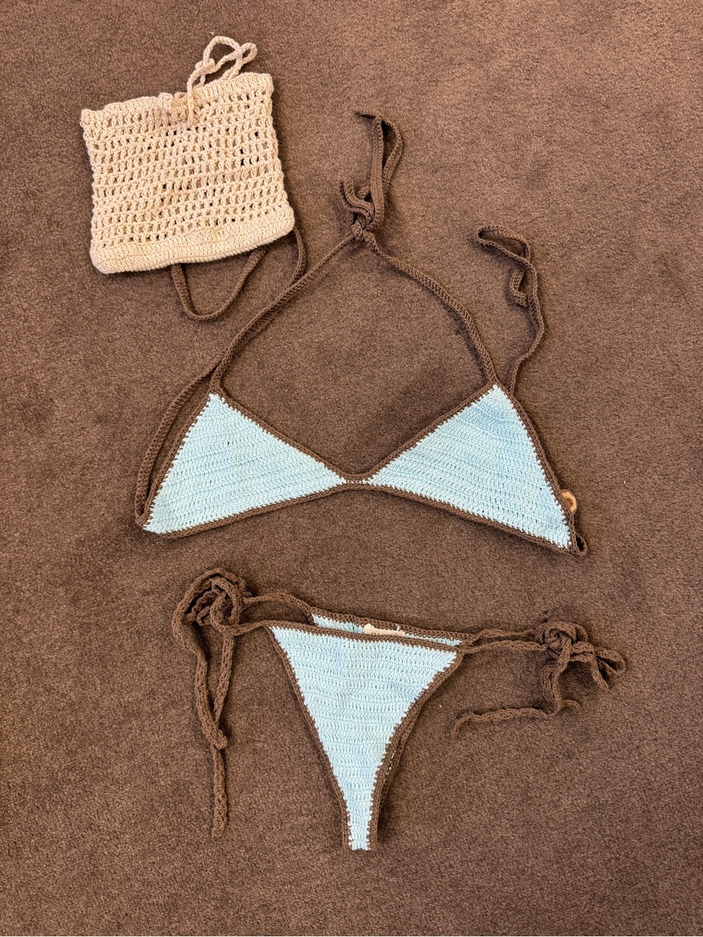 Akoia Swim Bali Crochet Triangle Bikini - Picture 2 of 6